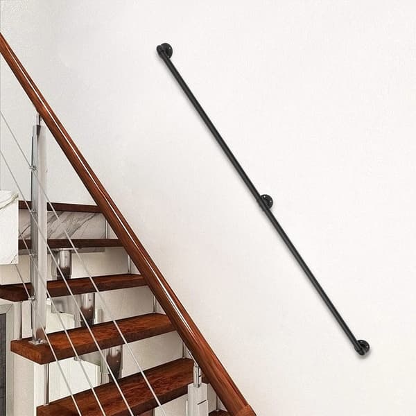 Rörräcke, Galvaniserat Järn, Väggmonterad Design,svart