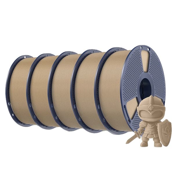 PLA Filament, 5 Ruller, Biologisk nedbrydelig,Egetræ