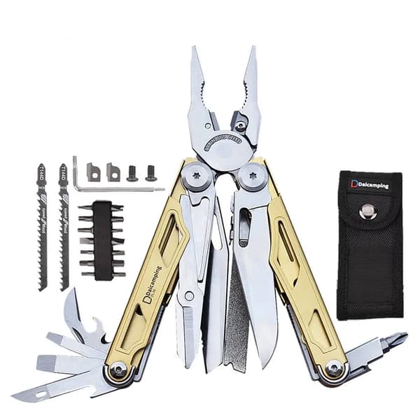 Multiverktyg, Kompakt Fällbar Design, Hållbart Rostfritt Stål,DL30GUL
