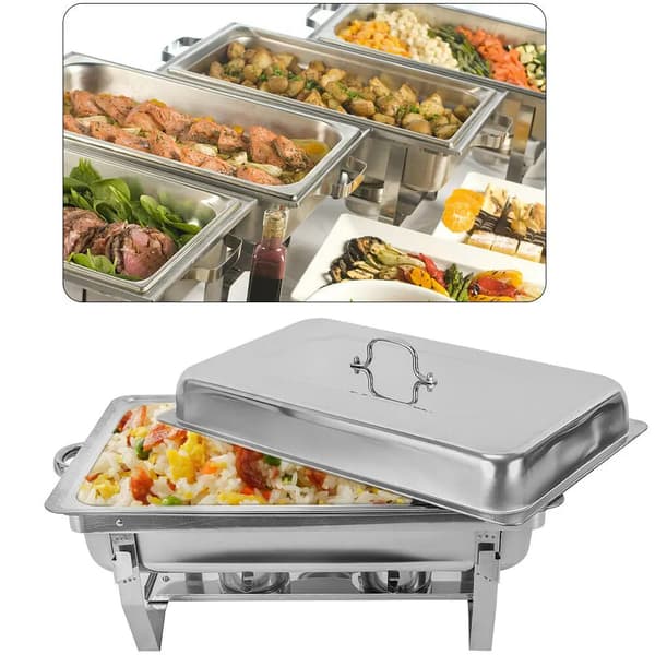 Chafing Dish, Rostfritt Stål, 9 Liter Kapacitet,Silver