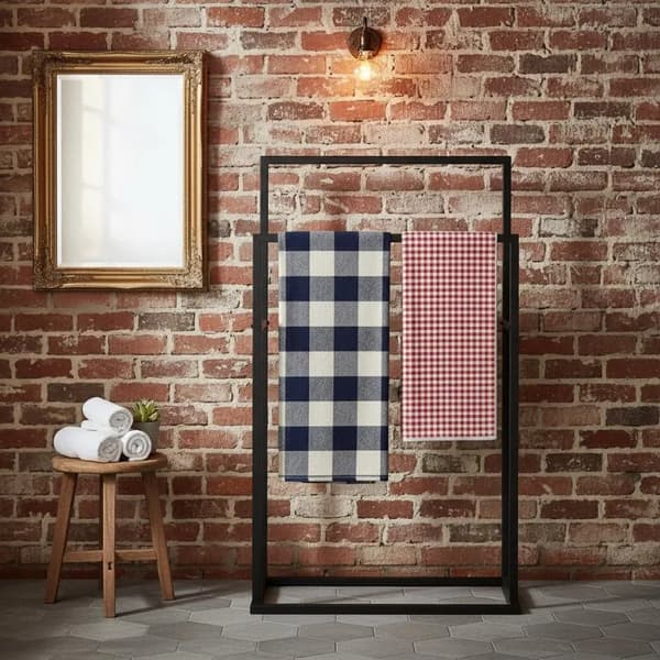 Håndklædeholder, Dobbelt Design, Robust Rustfrit Stål,hær grøn