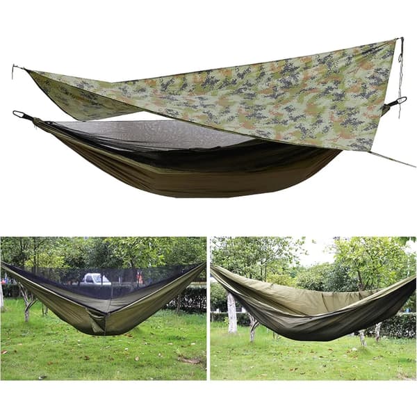 Camping Hængekøje, Myggenet, Bærbart Design,grøn