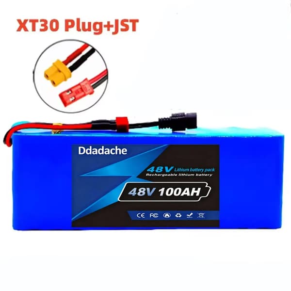 Batteripack, 100Ah kapacitet, 13S3P konfiguration,XT30 JST