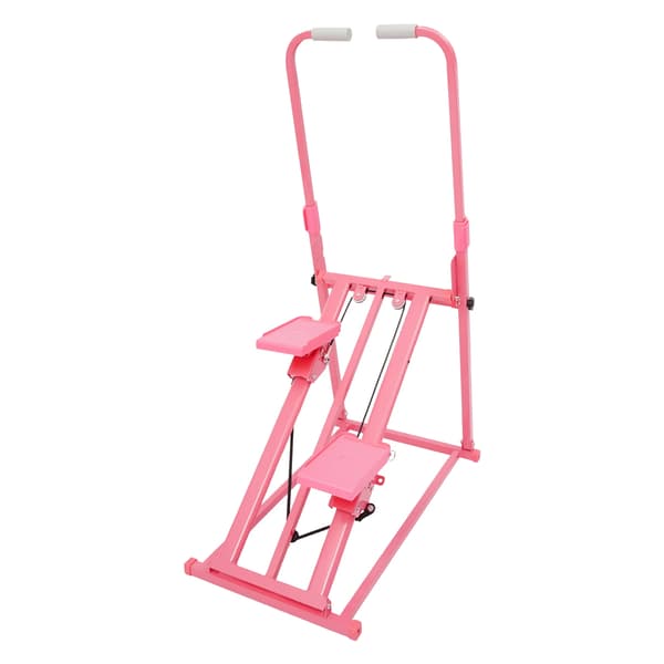 Fällbar trappstege, kompakt design, justerbart motstånd,Rosa