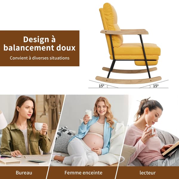 Lænestol, Ergonomisk Design, Minimalistisk Æstetik,Gul
