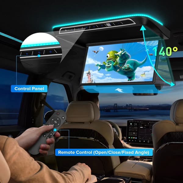 Bilmonitor, motoriserad fällbar, Full HD-skärm,CM171AM  2 32GB