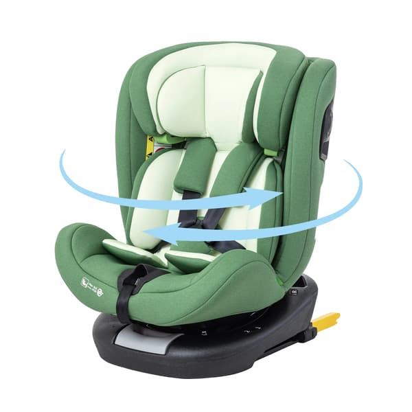 Barnbilstol, ISOFIX-kompatibel, avtagbart överdrag, babybilstol Grön