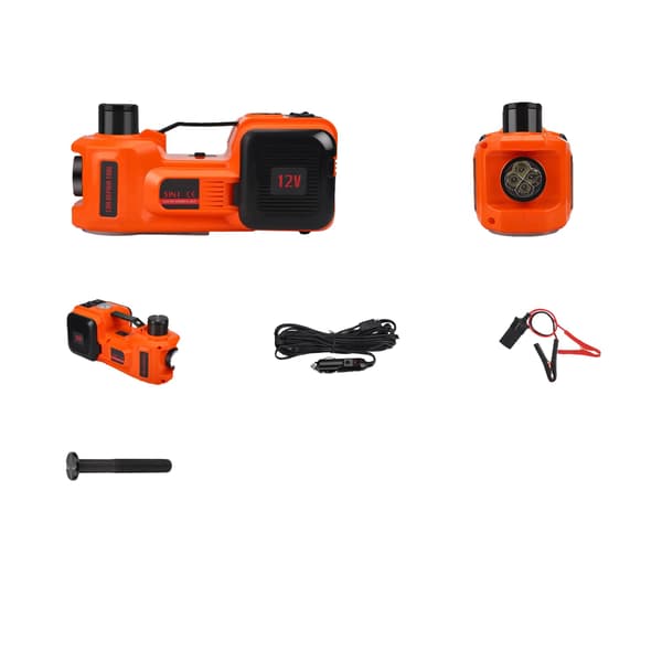 Elbil Domkraft, 5 Ton Kapacitet, Integrerad Pump,Orange
