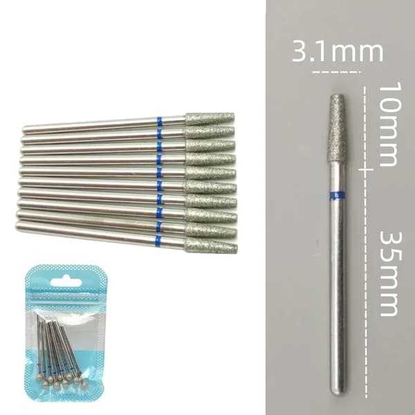 Diamant Negle Boremaskine Bits, 10-Piece Sæt, Rustfrit Stål Materiale,173-031M