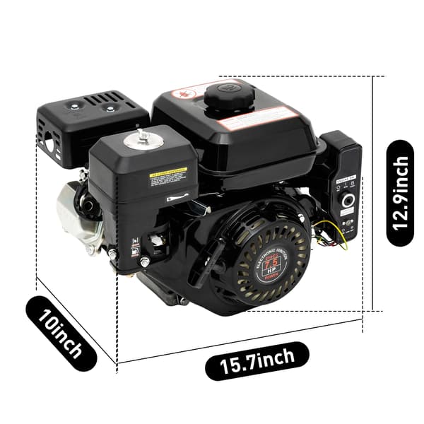 Benzinmotor, 4-takts, 7,5 HK,sort