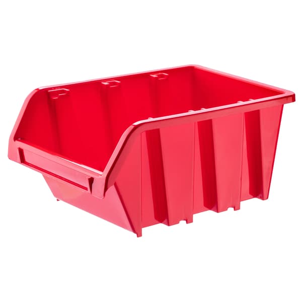 Förvaringsbehållare, Hållbart Material, Platsbesparande Design,Röd