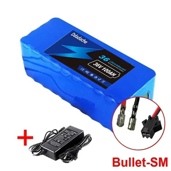 Litiumjonbatteripaket, 100Ah kapacitet, 36V spänning,Kugle-SM