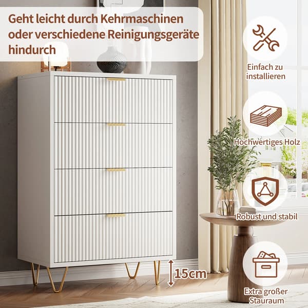 Kommode, Moderne Design, Rummelig Opbevaring,HVID