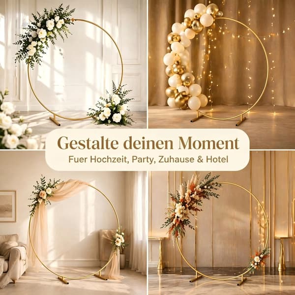 Ballongbåge Ställning, Elegant Design, Hållbar Konstruktion,Guld