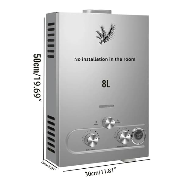 Vandvarmer, Rustfrit Stål Konstruktion, Effektiv Opvarmningsydelse,16KW 8L