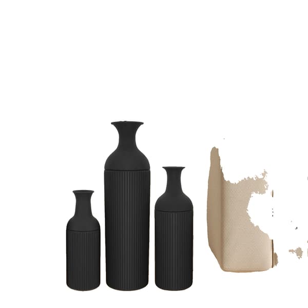 Blomkrukor, Elegant Design, Hållbart Material,svart