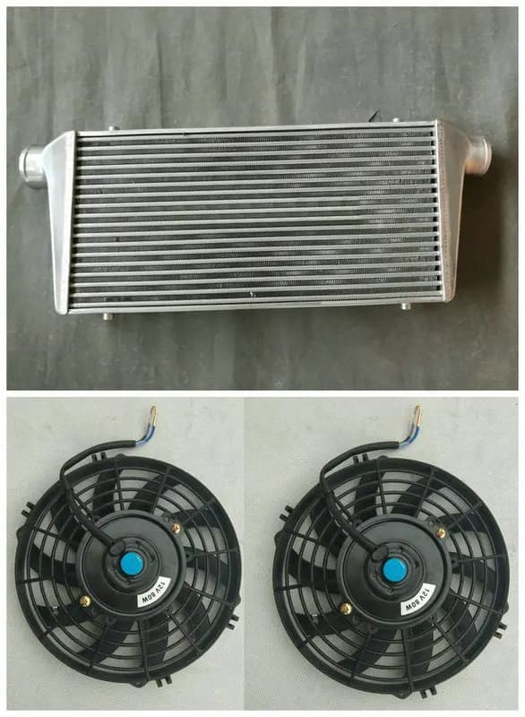 Intercooler, Aluminiumkonstruktion, Universell Passform,svart