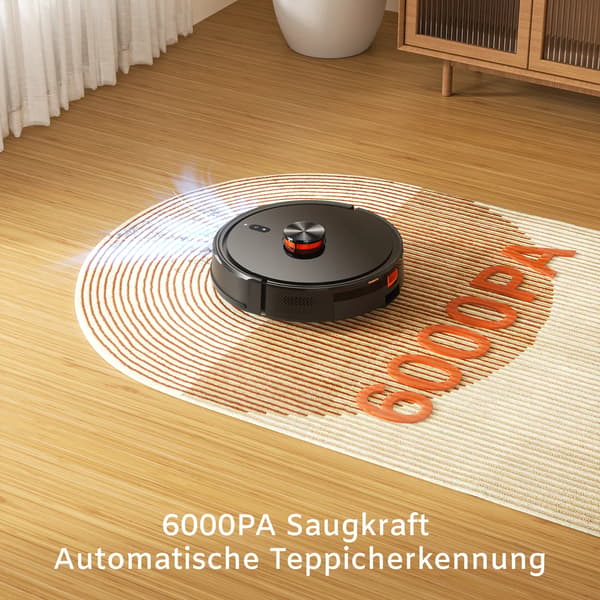 Robotdammsugare, 700W Effekt, Smart Navigering,svart
