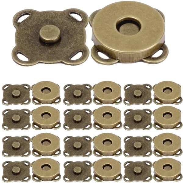 Magnetiska tryckknappar, hållbart metall, enkel installation,50Set-c, Brons - 18mm