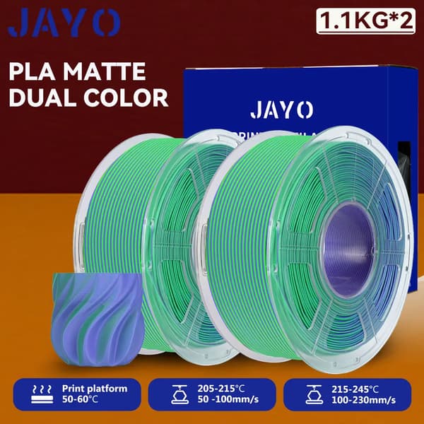 3D-printer filament, PLA-material, høj kompatibilitet,grøn-lilla