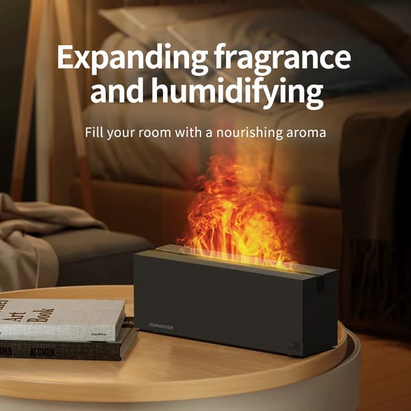 Diffuser, Aromaterapi, Flerfärgad Nattlampa,Svart