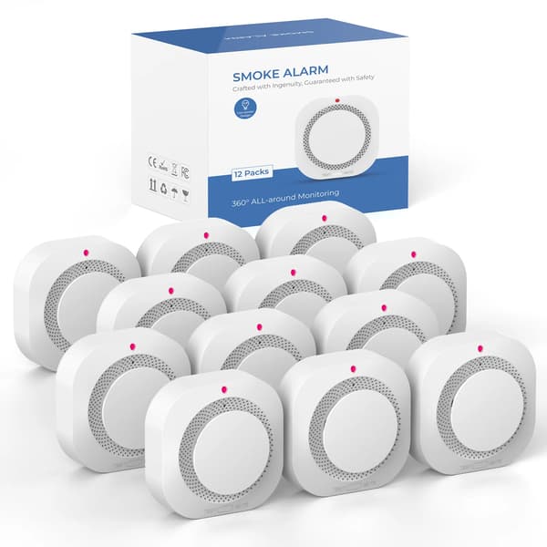 Röklarm, Realtidsvarning, Högvolymslarm,12PCS