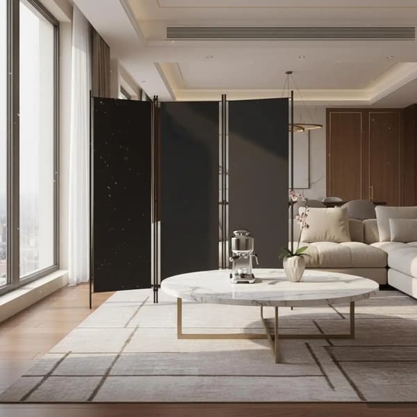 Rummdivider, Multi-panel Design, Stof Privatlivsskærm,hær grøn