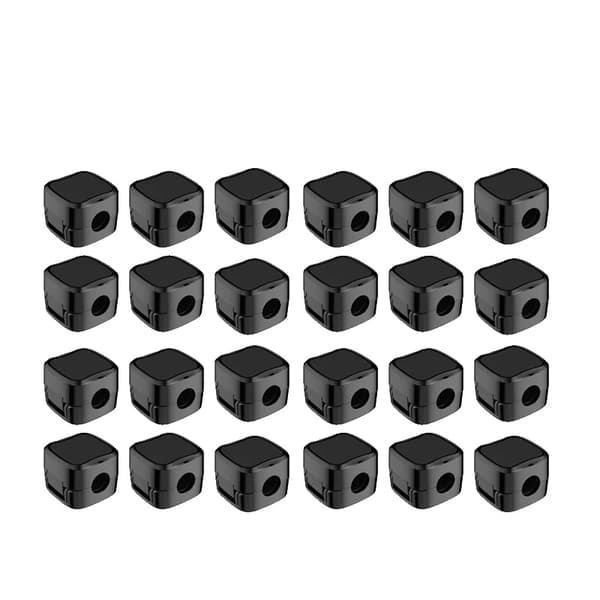 Magnetisk Kabelorganisator, Nem Adgangsdesign, Pladsbesparende Løsning,24stk Sort