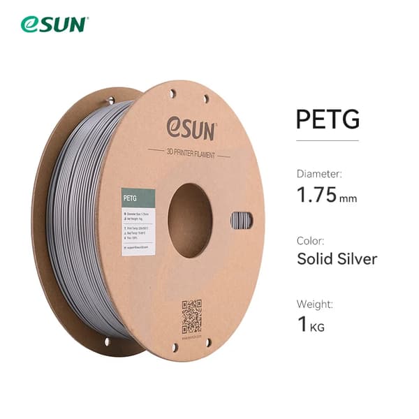 3D Printer Filament, PETG Material, Fremragende Styrke,Sølv