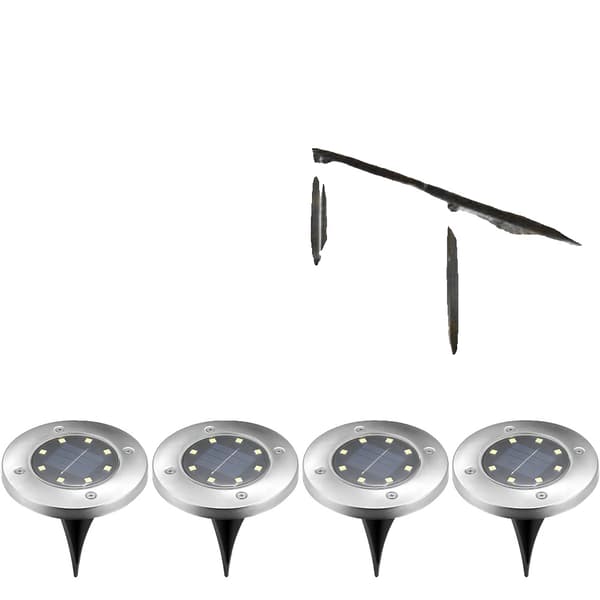 LED Solarlamper, Rustfrit Stål, Automatisk Skumringssensor,kølig hvid