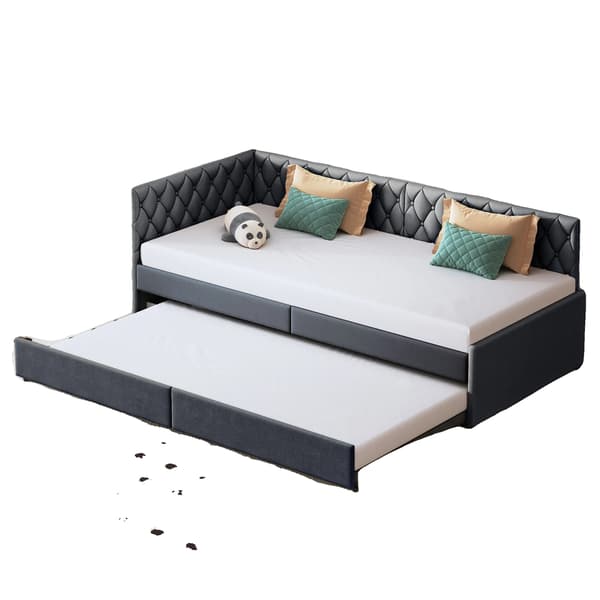 Bäddsoffa, Modern Design, Platsbesparande Förvaring, Grå, 90*200cm-a