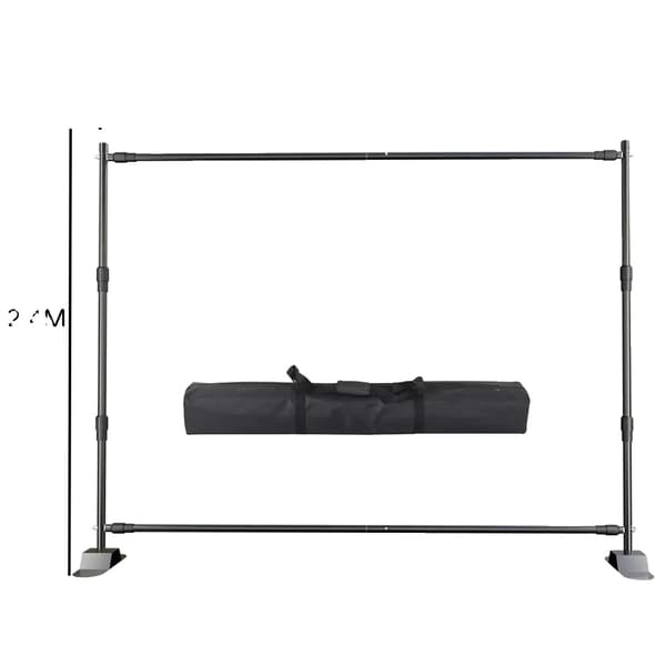 Backdrop Ställkit, Justerbar Tvärstång, Kraftig Konstruktion,2,4x3,0M