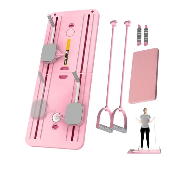 Multifunktionell Bukbräda, Automatisk Återhämtning, Motståndsband,rosa