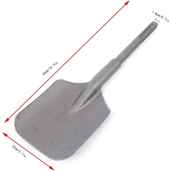 Ler Spade Mejsel Bit, Holdbart Materiale, Universel Kompatibilitet,Sølv