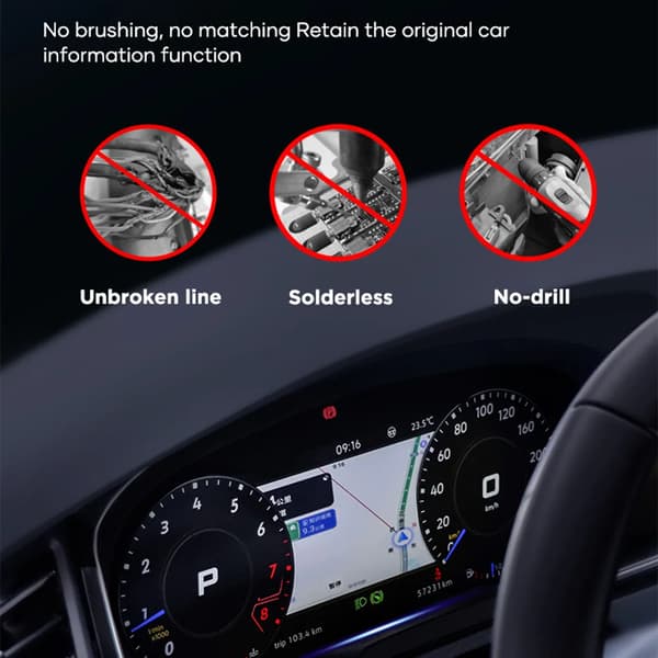 Instrumentpanelvisning, Kompatibel med Audi A6/A7, Stöder Smart Teknik,A6 A7 2012-2018