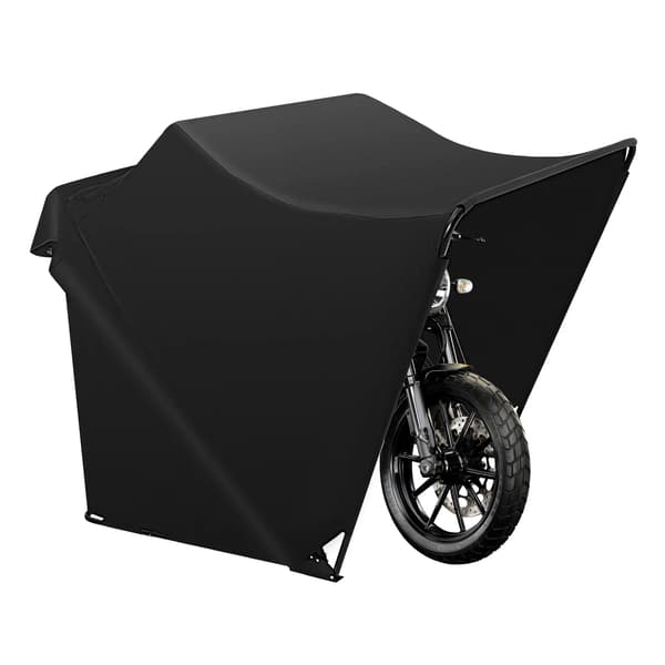 Motorcykel Telt, Holdbare Materialer, Selvstående Design,Sort