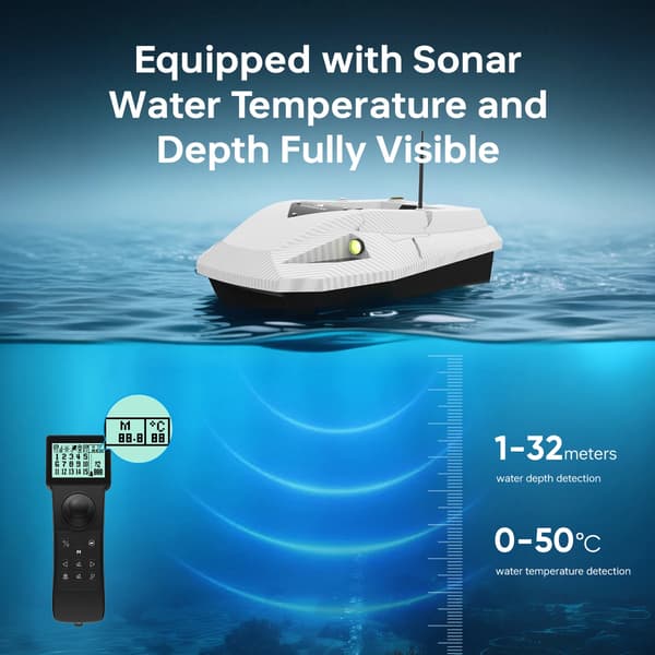 Bait Boat, Dual Positioning, Smart Sonar Detection,HVID
