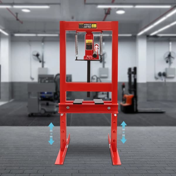 Hydraulisk Press, Manuell Drift, 6 Ton Kapacitet,Röd