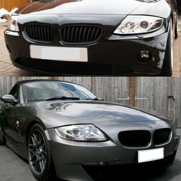 Frontgitter, kompatible med E85/E86 2003-2009, holdbart ABS-plast, nem installation,Glans Sort