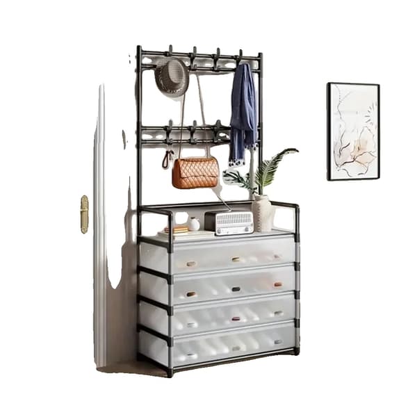 Sko Rack, 3-i-1 Organizer, 8 Krog,168x77x35cm