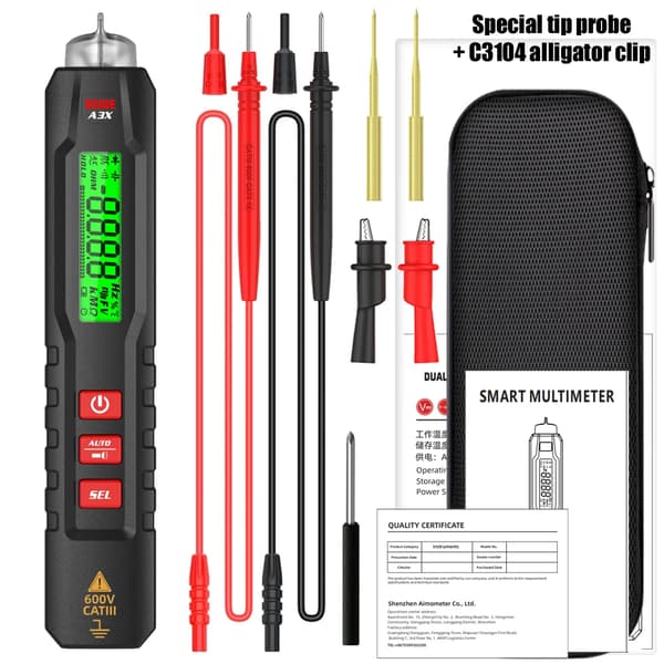 Digitalt multimeter, ægte RMS, kompakt og bærbart design,A3X Værktøjssæt
