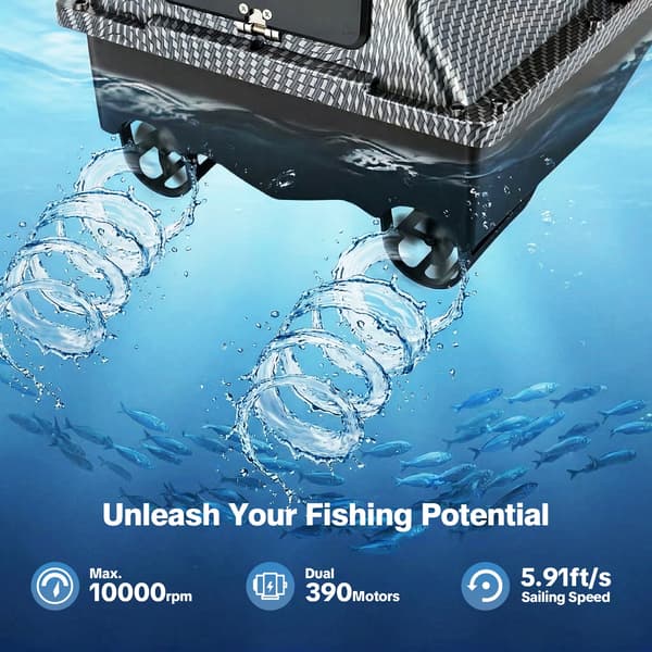 Fiskebåd, GPS-positionering, dobbeltmotorer,Grå