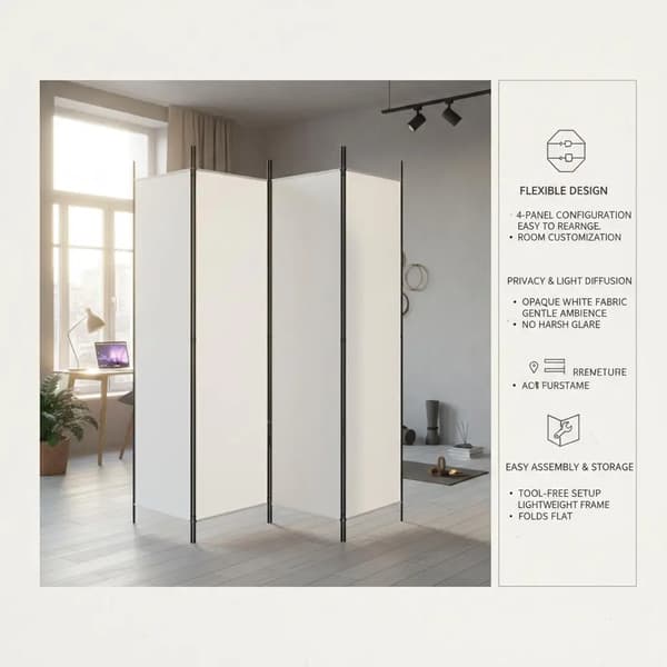 Rummdivider, Stofkonstruktion, Minimalistisk Design,hær grøn