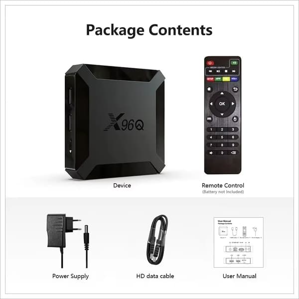 Set-top boks, 4K output, Android 10.0,2G 16G, 100V-240V EU stik