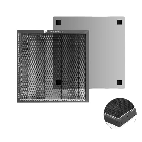 Honningkagepanel, Stødabsorberende Fødder, Integreret Måleskala,400x400mm