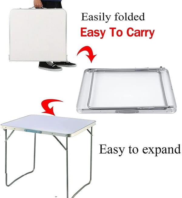 Foldbart Bord, Letvægts, Alsidig Design,80D x 60B x 69H cm