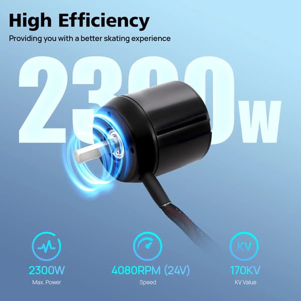 Børsteløs Motor, 2300W Effekt, Lavt Støjniveau Design,sort
