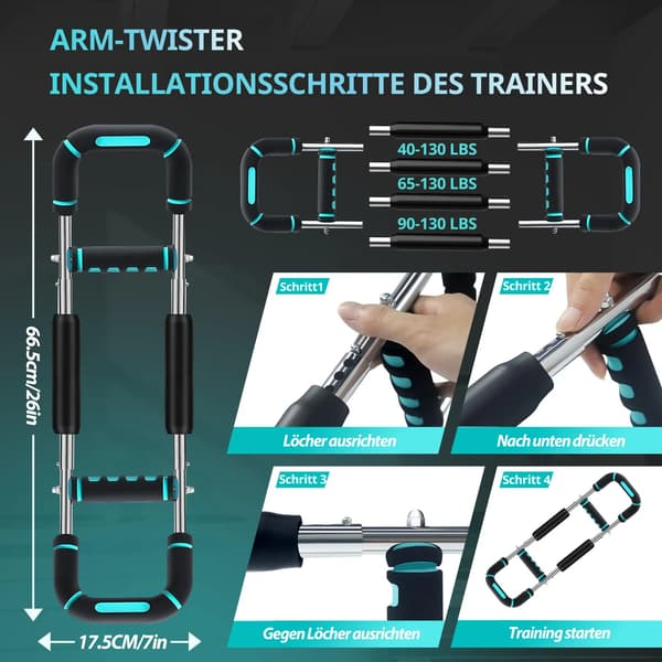 Armhävningsstänger, Justerbart Motstånd, Kompakt Design,Blå
