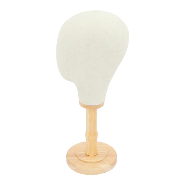Mannequin Hoved, Realistisk Display, Robust Base,Beige