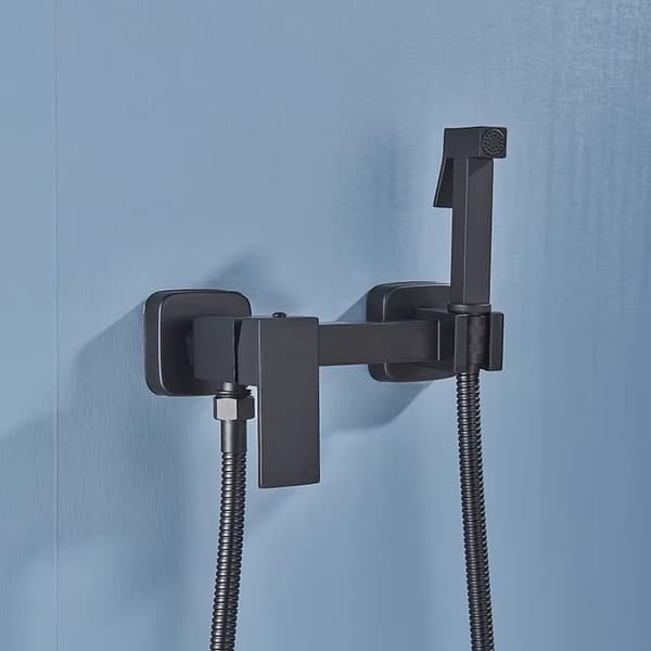 Bidet Spray, Rostfritt Stål, Väggmonterad,Matte Black A